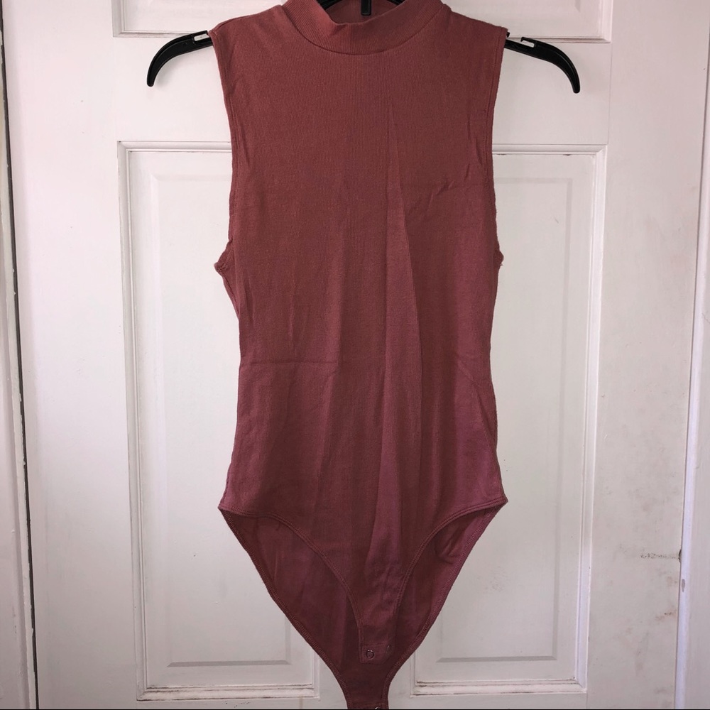Dusty Rose High Neck Bodysuit 🌷